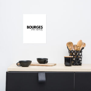 Affiche avec Logo "Cœur de Bourges" – Élégance et Simplicité