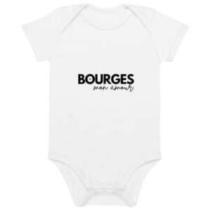 Body Bébé "Cœur de Bourges" en Coton Bio – Confort et Écologie dès le Premier Jour